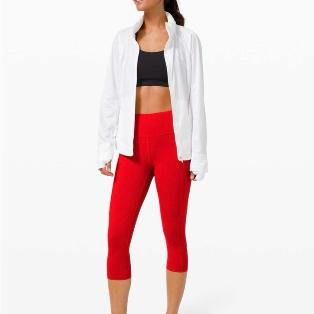 Lululemon Fast and Free Crop II 19” Non-Reflective (Dark Red)